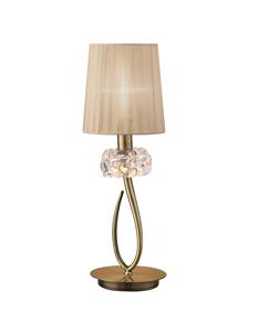 Loewe Antique Brass-Soft Bronze Table Lamps Mantra Shaded Table Lamps